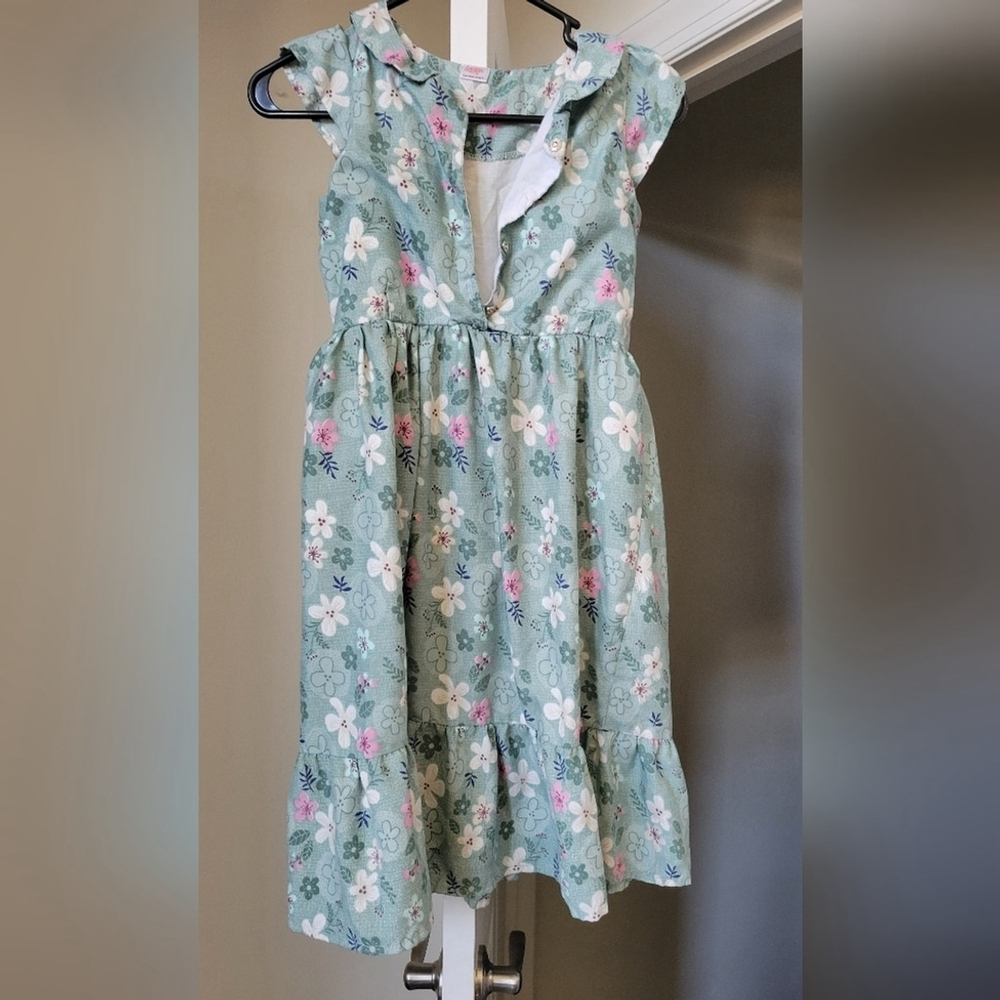 Floral Green Kids Dress 12-14 Years - Picture 4 of 6